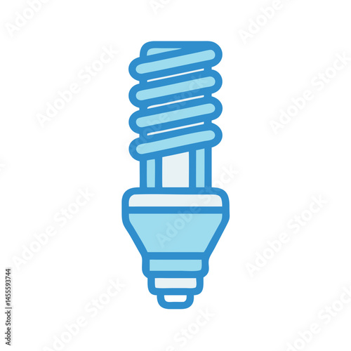 Compact Fluorescent Bulb Icon Design