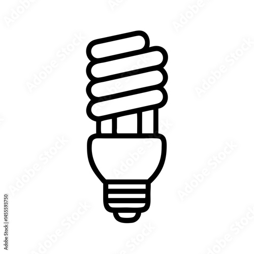 Compact Fluorescent Bulb Icon Design