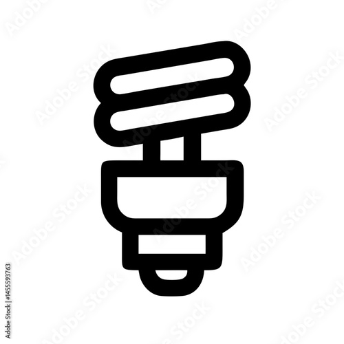 Compact Fluorescent Bulb Icon Design