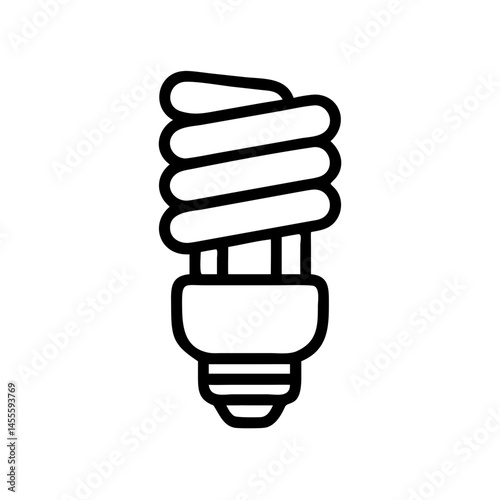 Compact Fluorescent Bulb Icon Design