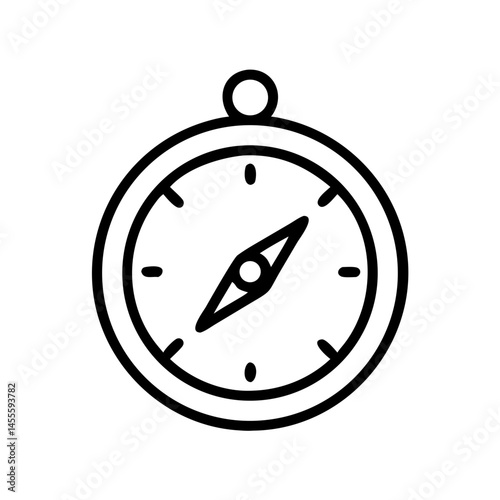 Compass Rose Navigation Icon Design