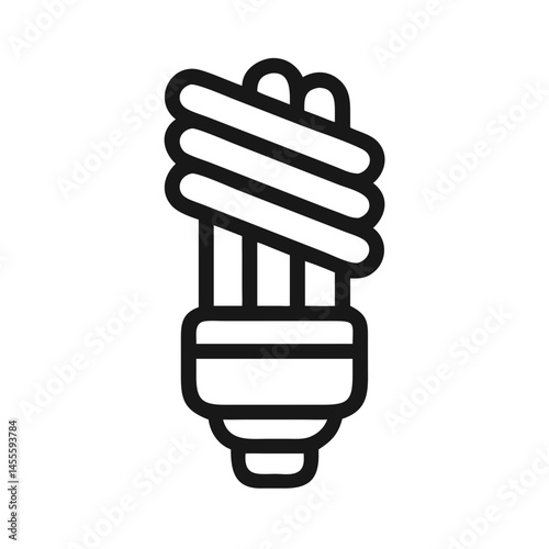 Compact Fluorescent Bulb Icon Design