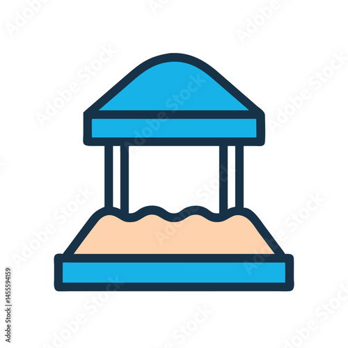 Covered Sandbox Structure Icon Design