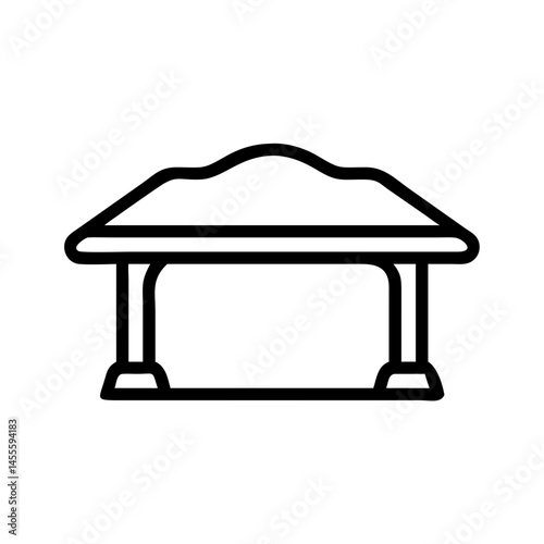 Covered Sandbox Structure Icon Design