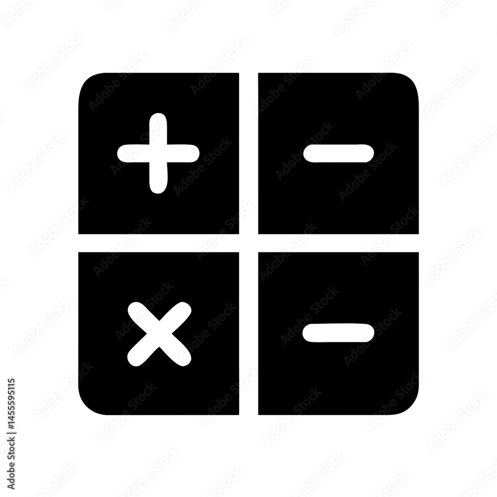 Fototapeta premium Digital Calculator Button Icon Design
