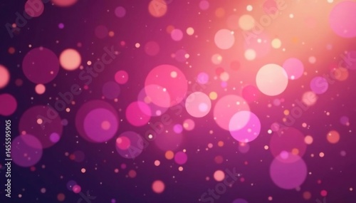 Abstract purple, pink, gold bokeh Dreamy light orbs blend in a soft, magical blur , gold, orbs, pink