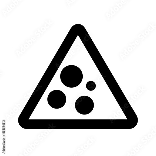 Falling Rocks Warning Icon Design