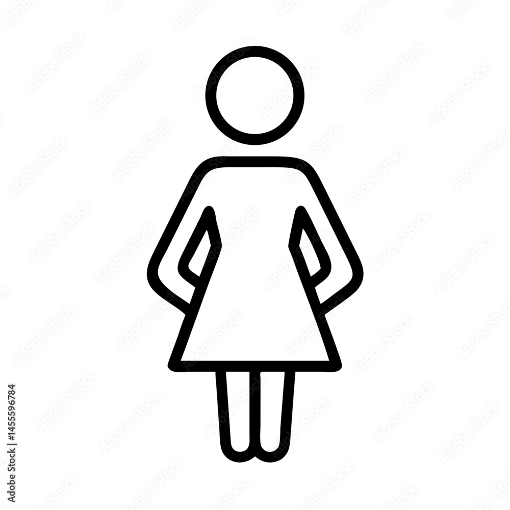 Obraz premium Female Toilet Symbol Icon Design