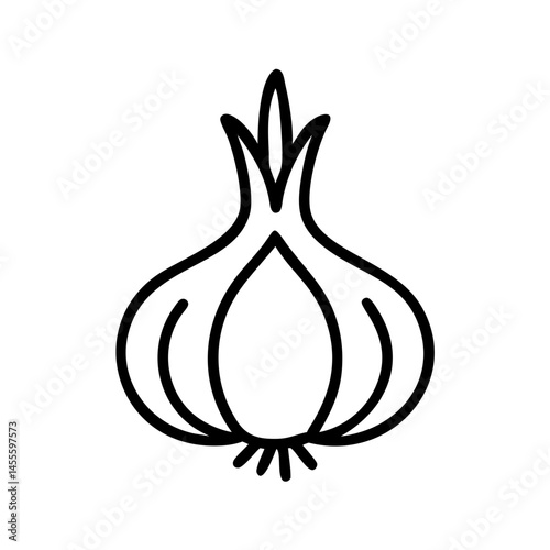 Fresh Onion Vegetable Icon Design