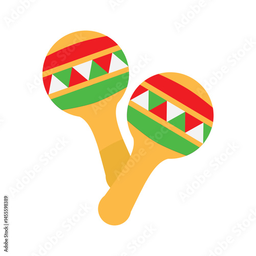 mexican maraca instrument icon