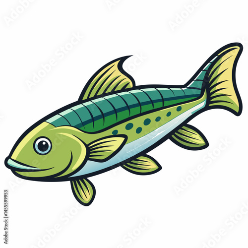hillstream loach vector on white photo