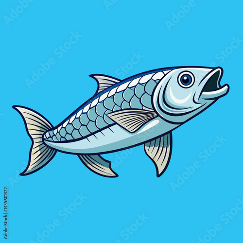 vector illustration of a tarpon fish
