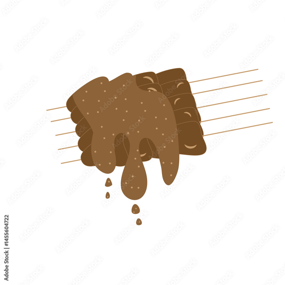Obraz premium sate padang logo icon illustration flat