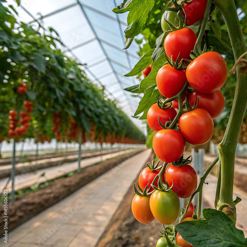 Wallpaper Mural red tomatoes in a greenhouse Torontodigital.ca