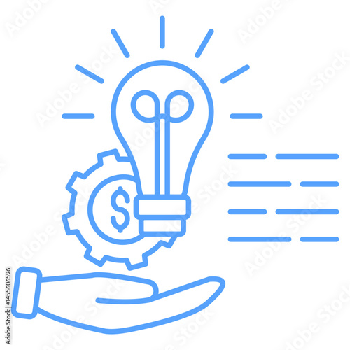 Idea icon blue style