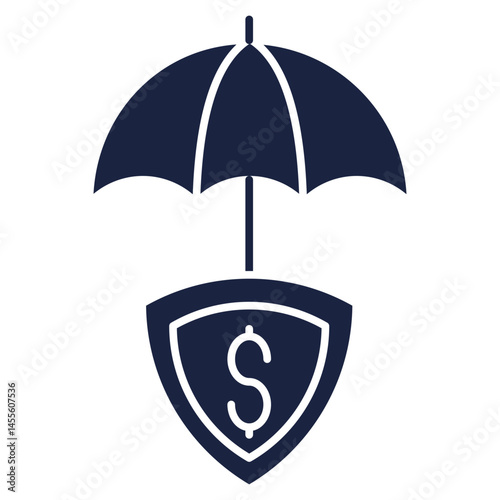 insurance icon blue style