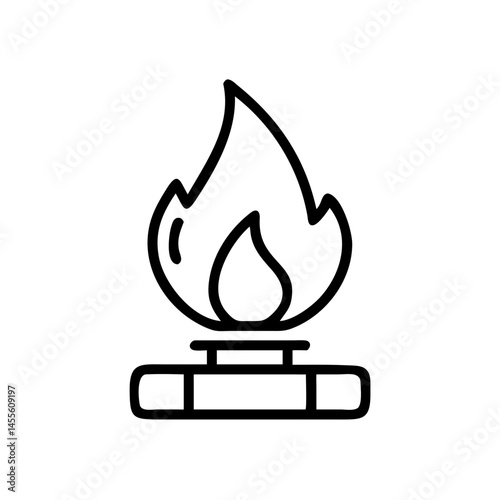 Gas Flame Energy Icon Design