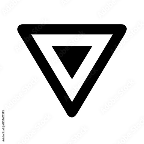 Free Download Give Way Triangle Sign Icon Design - GFXLoad