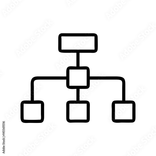 Hierarchical Data Flow Structure Icon Design