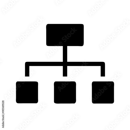 Hierarchical Data Flow Structure Icon Design