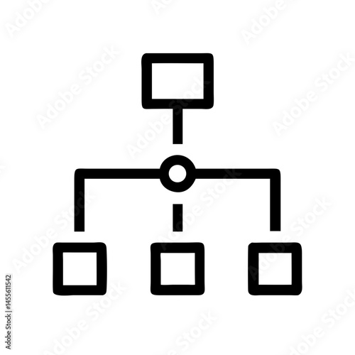 Hierarchical Data Flow Structure Icon Design