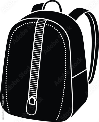 backpack zipper on white background 