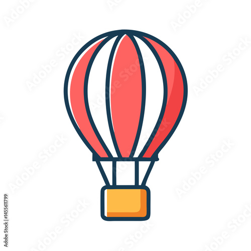 Hot Air Balloon Flight Icon Design