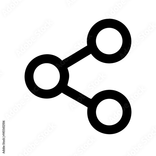 Interconnected Nodes Network Link Icon Design