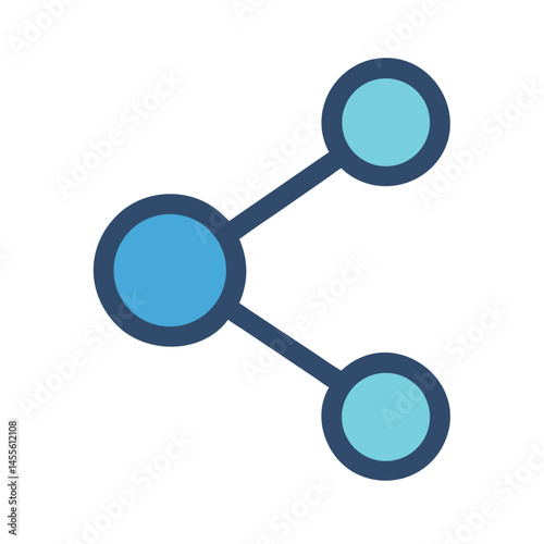 Interconnected Nodes Network Link Icon Design
