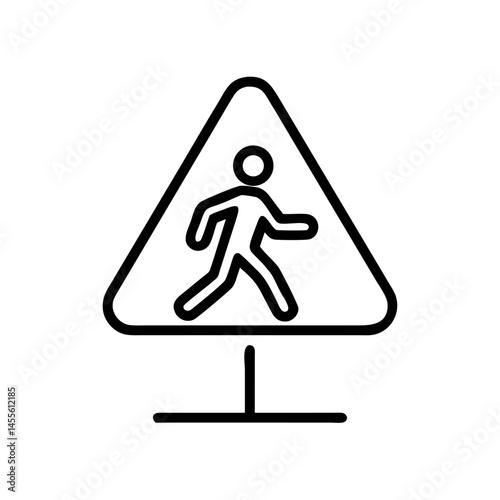 Jogging Area Pathway Sign Icon Design