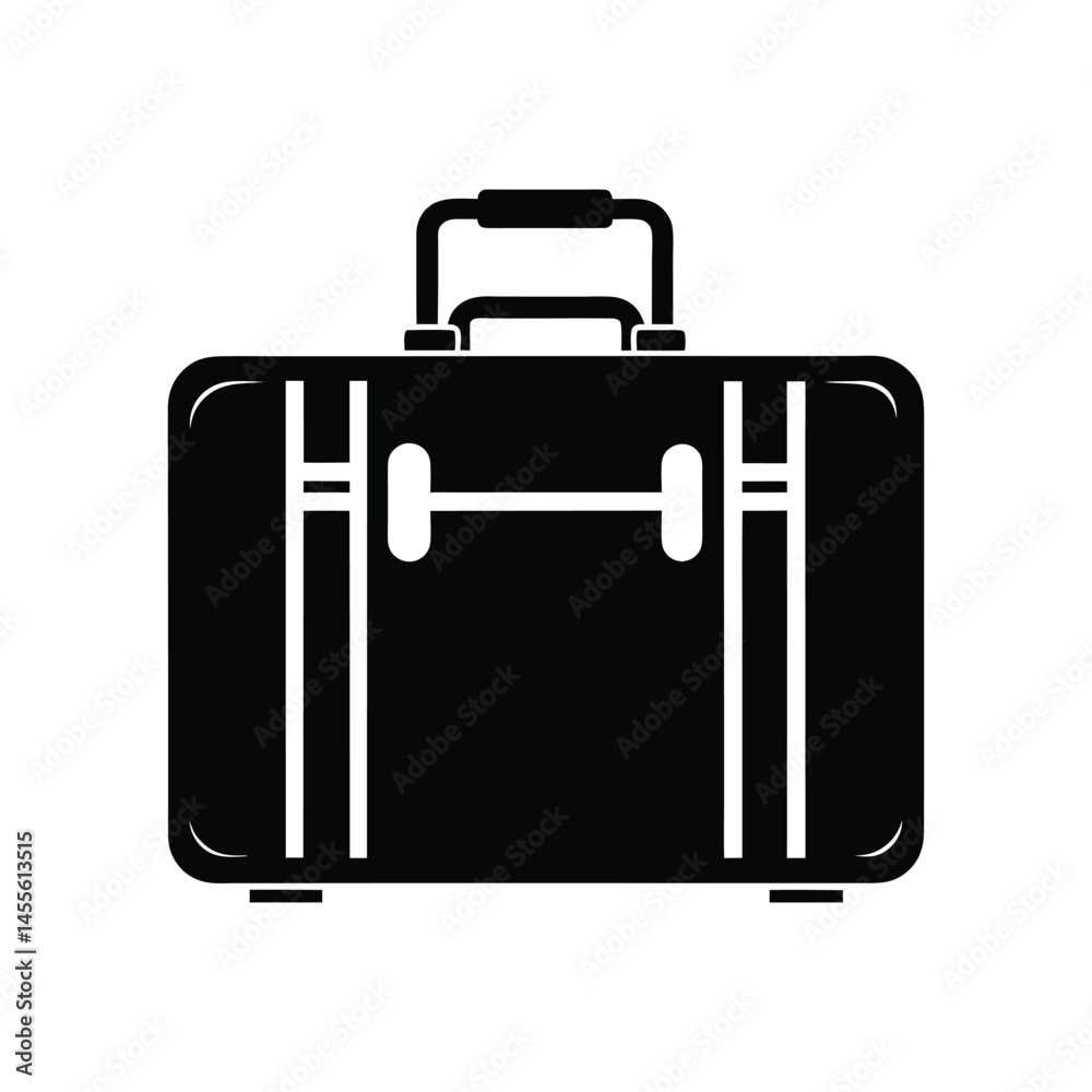 suitcase icon of silhouette vector illustration suitcase icon of silhouette vector illustration