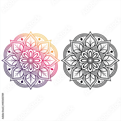 Mandala Colorida arte Vetorial Premium para Inspiração e Criatividade