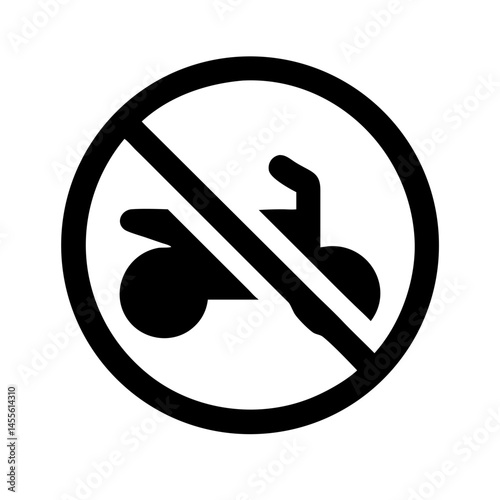 Motorcycle Prohibited Icon Design