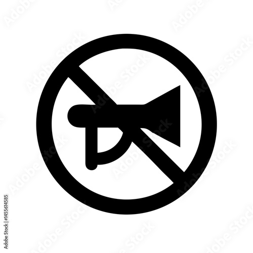 No Horn Zone Icon Design