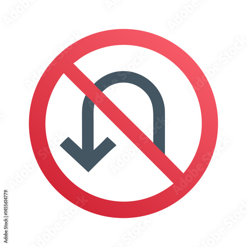 Free Download No U-Turn Permitted Icon Design - GFXLoad