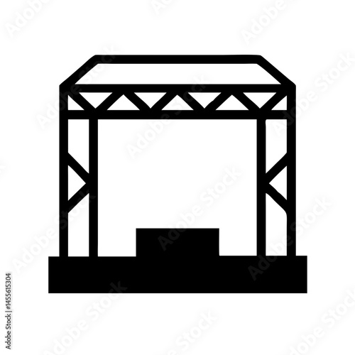 Outdoor Stage Platform Icon Design