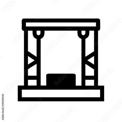 Outdoor Stage Platform Icon Design