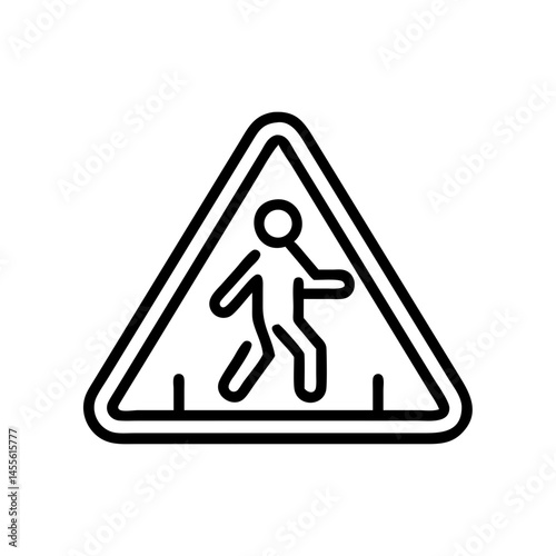 Pedestrian Crossing Sign Icon Design