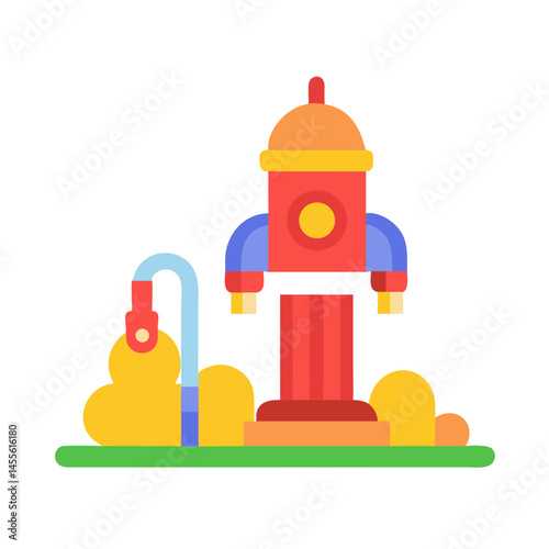 Playground Fire Hydrant Theme Icon Design