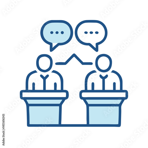 Political Discussion Speech Icon Design
