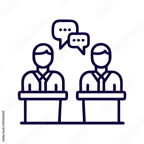 Political Discussion Speech Icon Design