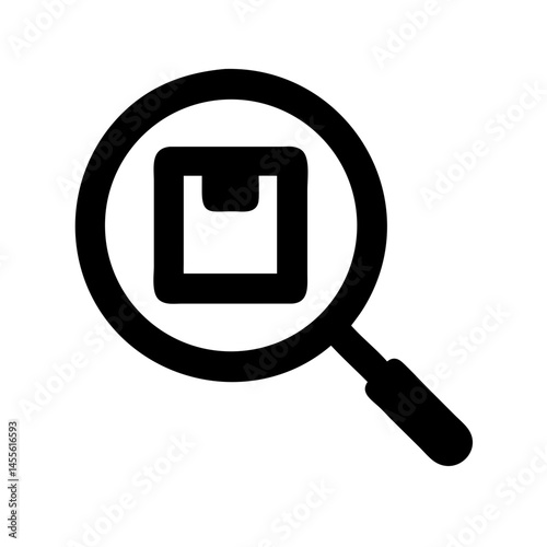 Product Search Magnifying Glass Icon Design