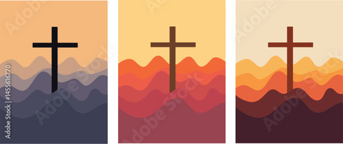 A Holly Cross vector for ascension day