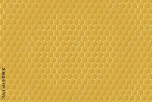 Seamless Honeycomb Hexagon Pattern with Yellow Gradient for Beekeeping and Organic Design