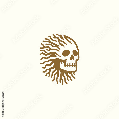 Skull roots logo