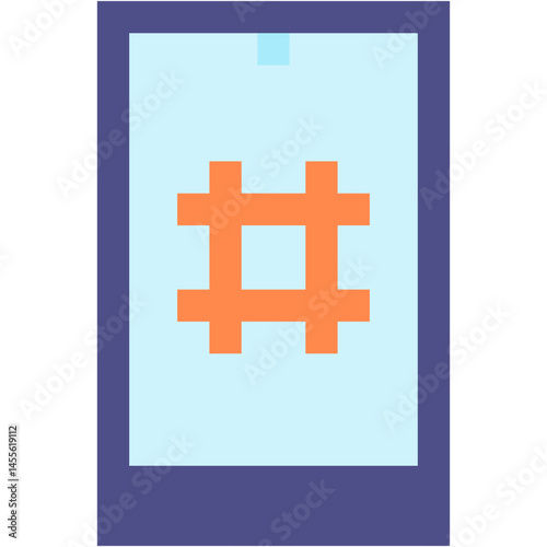 Vector Icon hashtag, hashtags, hash key, social network, social