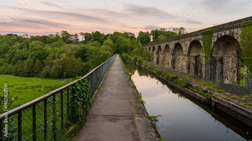 Evening mood at the Chirk Aqueduct & Viaduct, Wales, UK