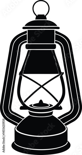 camping lantern on white background 
