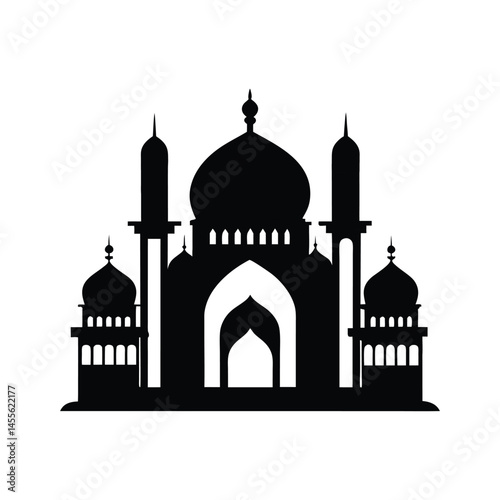Mosque icon of silhouette vector illustration