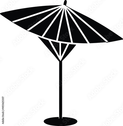 cocktail umbrella on white background 